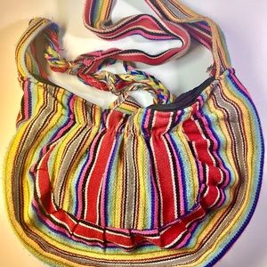 Colombian popular bag sewn with a variety of colors.
 Carriel-shaped